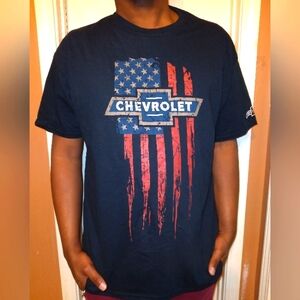 Men's Graphic Chevrolet American Flag T-Shirt -